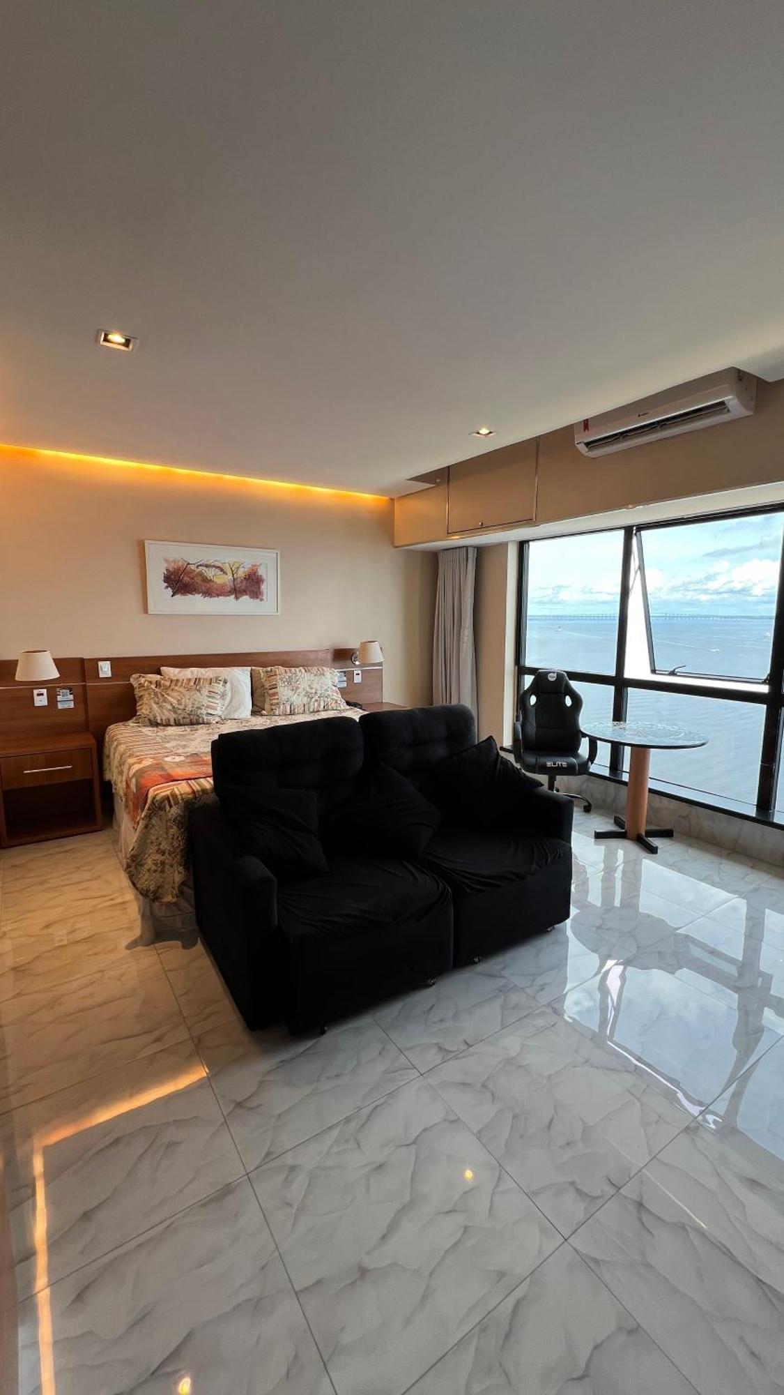 Flat No Condominio Do Edificio Tropical Executive E Residence Com Vista Para O Rio 马瑙斯 外观 照片